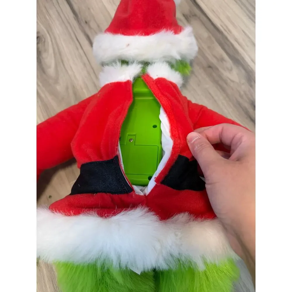 VTG How the Grinch Stole Christmas 2 Face Transforming Talking Plush Doll 2000